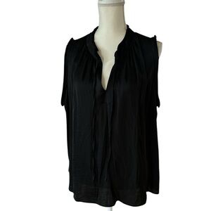 Gibson Latimer Black Satin Sleeveless Top New Size XXL